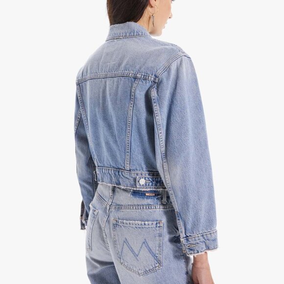 SOLD ⬇️ MOTHER Denim the Big Shorty Jean Jacket Size XL - Picture 4 of 10